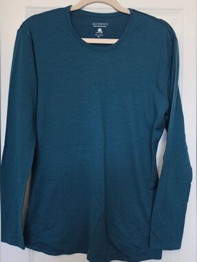 Segments 100% merino wool long sleeve base layer – teal/green XL Gorpcore